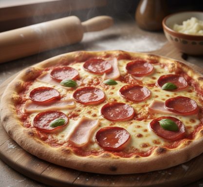 Salami - Schinken- Käse Pizza