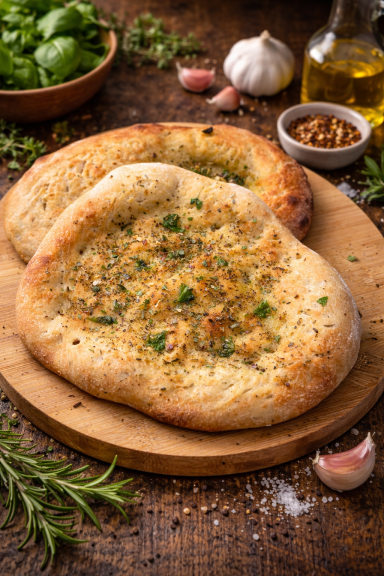 Hausgemachtes Knoblauch- Brot