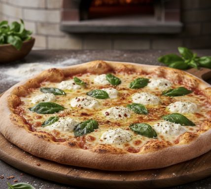 Käse - Basilikum Pizza